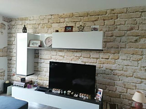 vliesová tapeta na mieru tehlová stena, rozmer 431x258cm